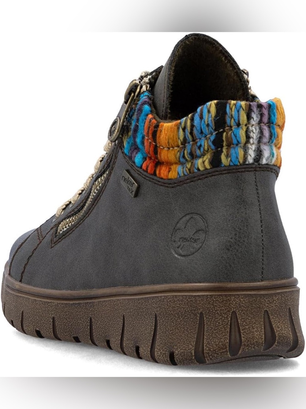 NWOB! Rieker N1305 HEIKE Women’s Water Resistant Boots,9.5,Basalt/Orange Multi - Picture 13 of 15